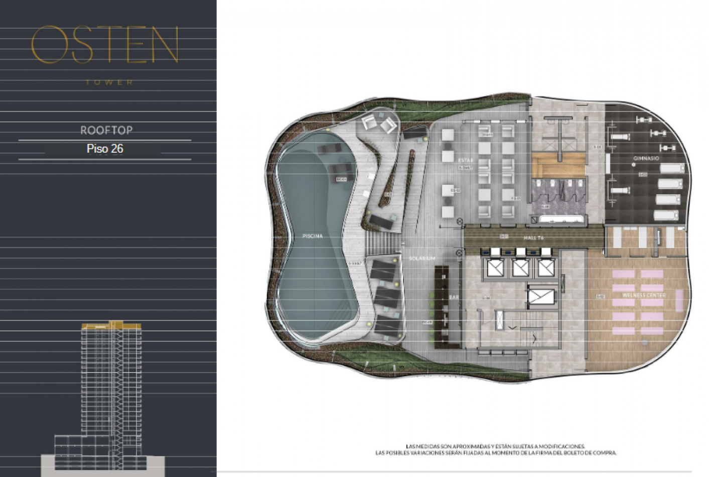 Suite en venta, 2 ambientes, piso 23 
