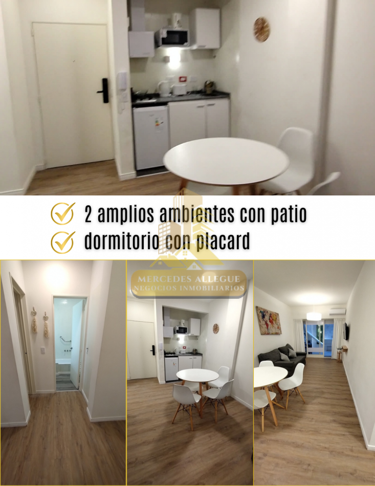 Alquiler  2 ambientes con patio. Barrio Retiro
