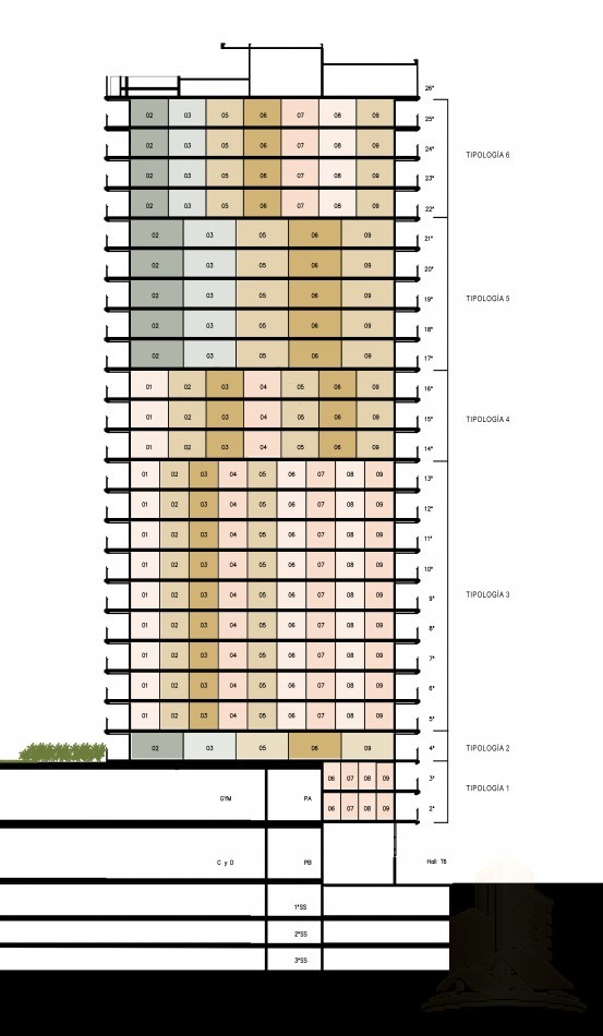 Suite en venta 2 ambientes piso 24 Osten tower