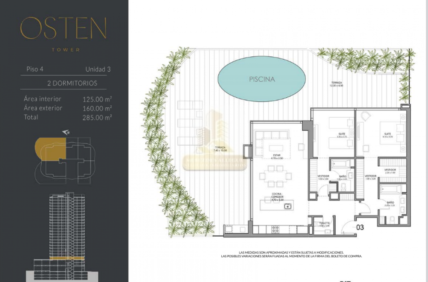  ULTIMA UNIDAD CON PISCINA PROPIA - 3 ambientes - UF 403, Osten Tower