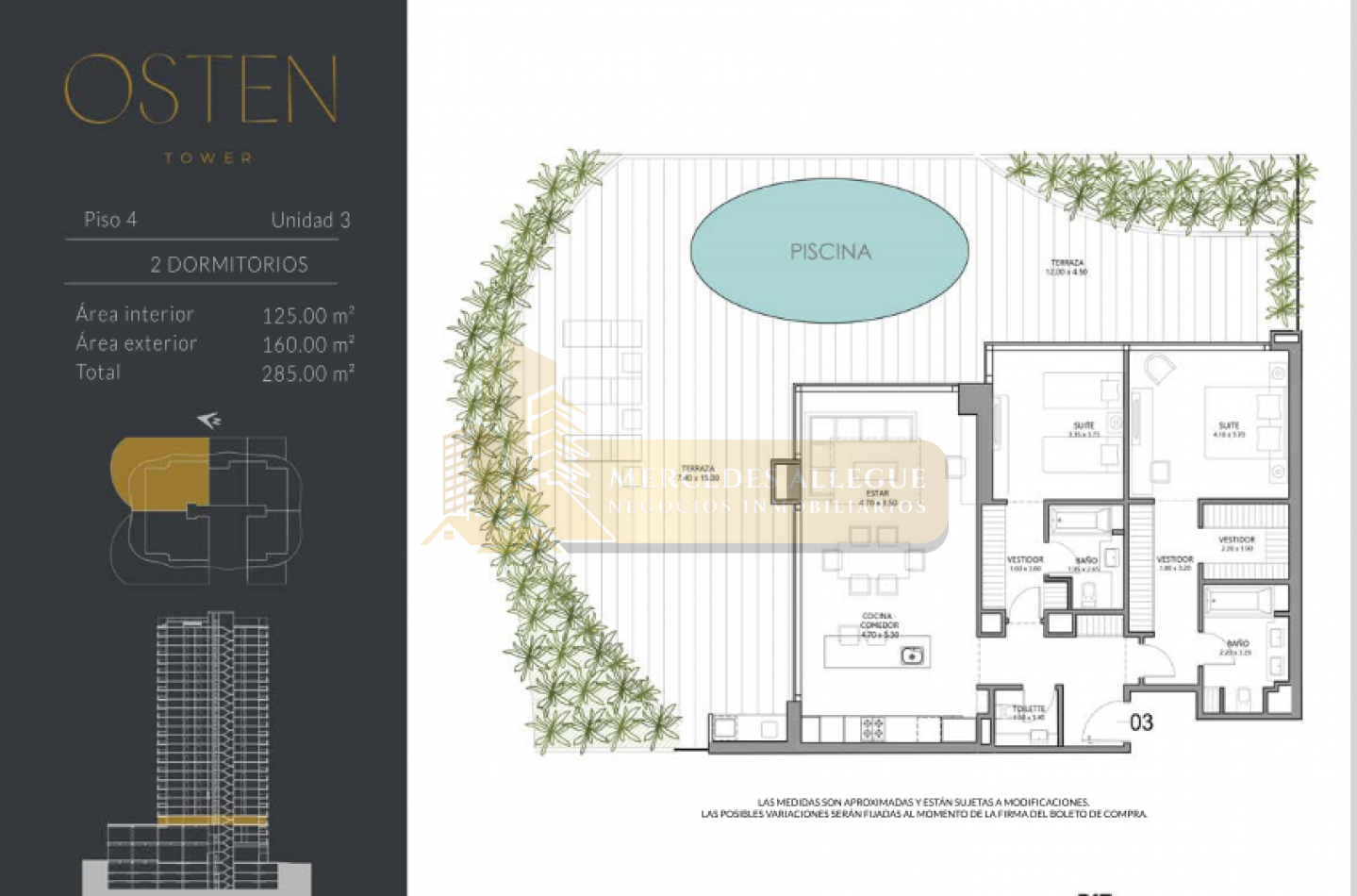  ULTIMA UNIDAD CON PISCINA PROPIA - 3 ambientes - UF 403, Osten Tower