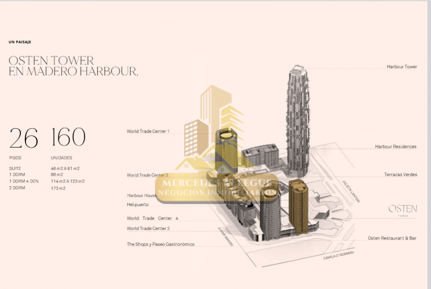 2 Ambientes + Den | 123 m² Totales Torre Osten 1 — Unidad Premium en Piso 13. Entrega jul 2026