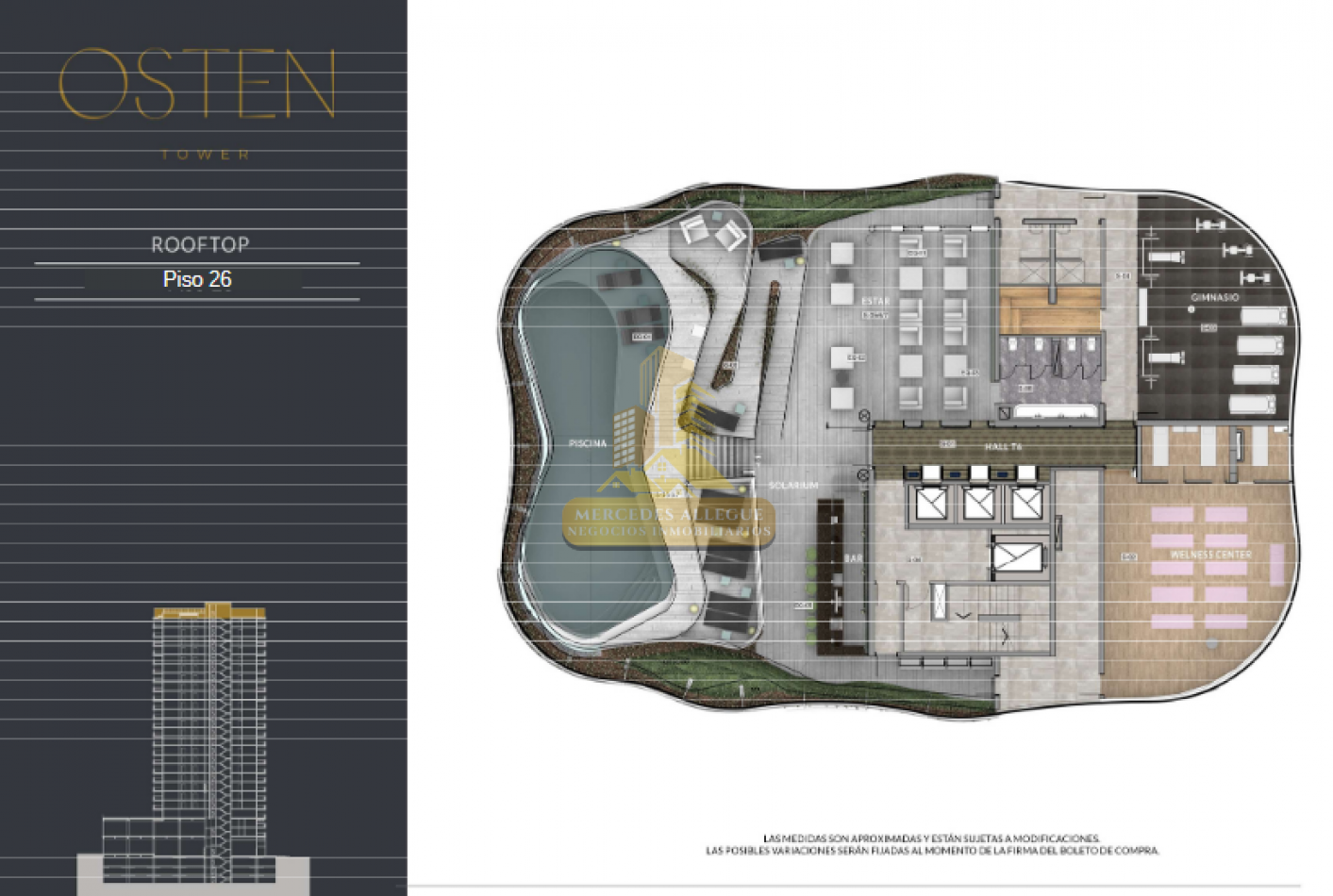 Suite en venta 2 ambientes piso 25 Osten tower 1 Complejo Harbour