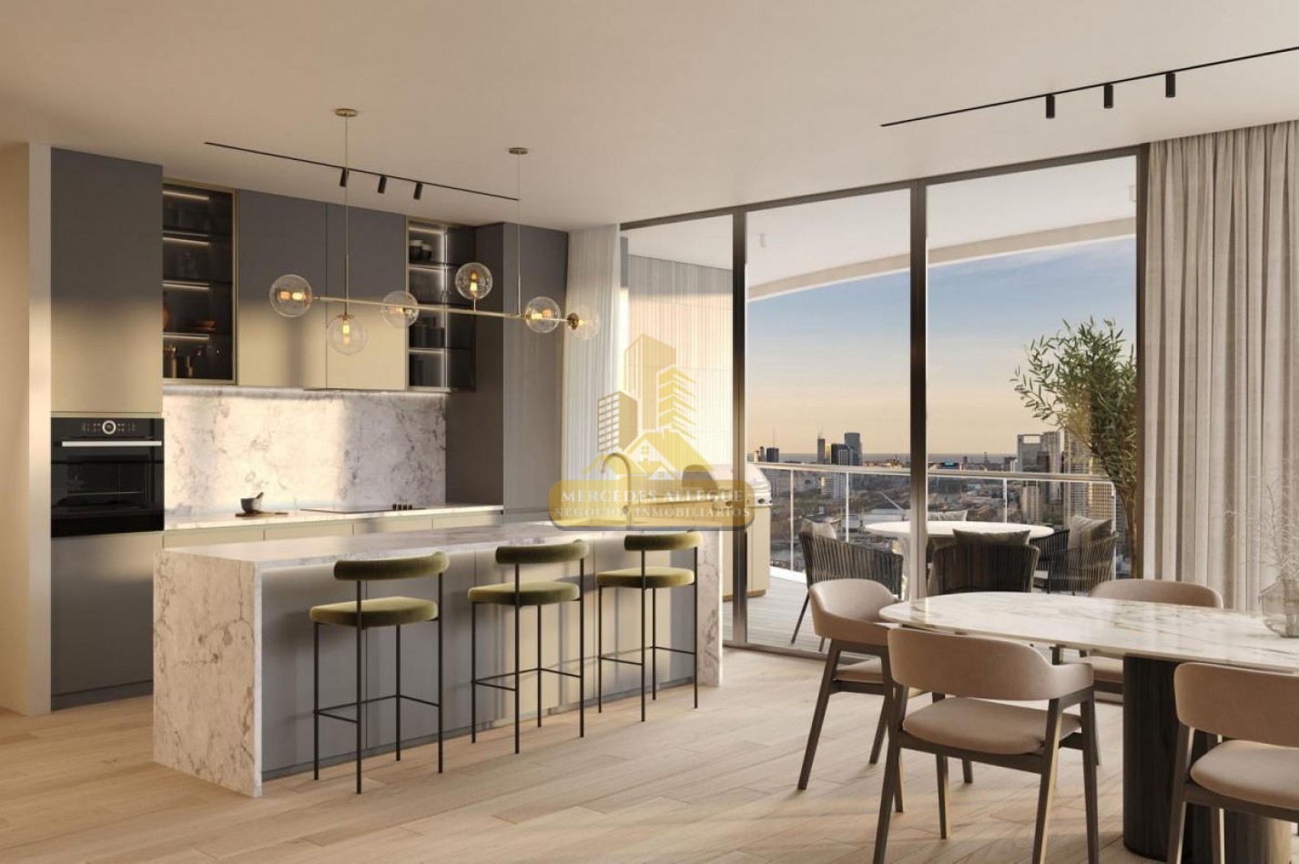 Suite en venta, 2 ambientes, piso 23 