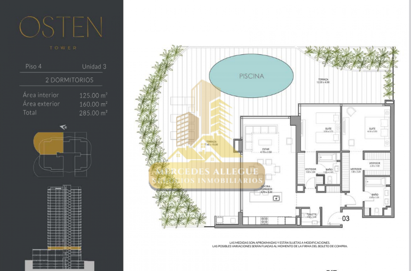  ULTIMA UNIDAD CON PISCINA PROPIA - 3 ambientes - UF 403, Osten Tower